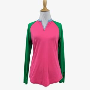 Jofit Shirt Womens XS Extra Small Watermelon Raglan Quarter Zip Golf Thumbholes